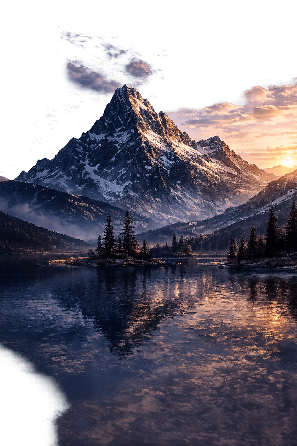 Montana mountain landscape at sunrise